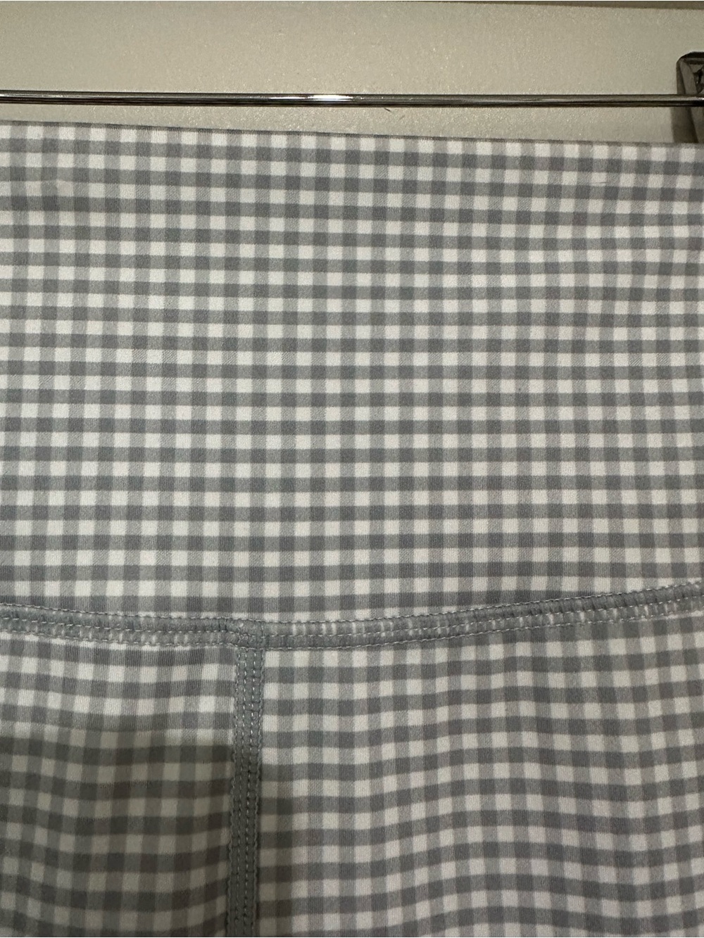 Glyder Gray White Gingham Plaid Leggings XS Yoga Athleisure Cottagecore - Picture 7 of 10